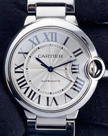 Cartier Ballon Bleu 36MM Silver Dial Steel Bracelet (W6920046)