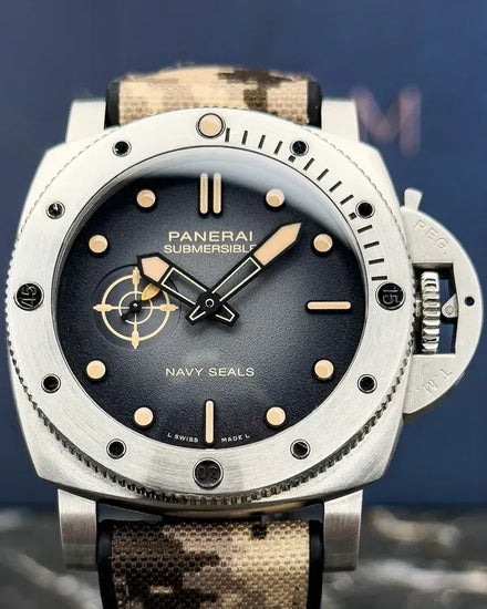 2024 Panerai Submersible Quaranta Quattro "Navy SEALs" 44MM Grey Dial Textile Strap (PAM01518)