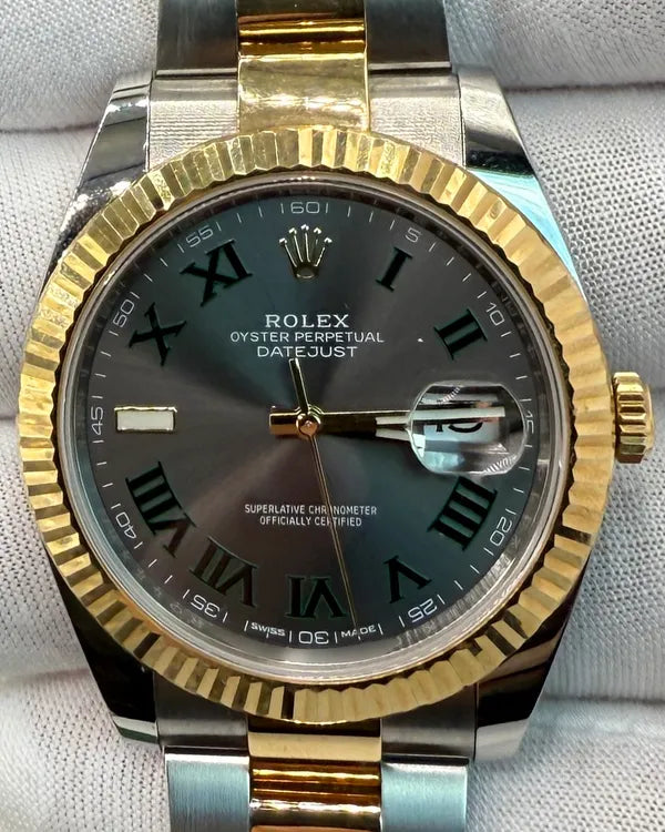2018 Rolex Datejust "Wimbledon" 41MM Slate Dial Two-Tone Oyster Bracelet (126333)