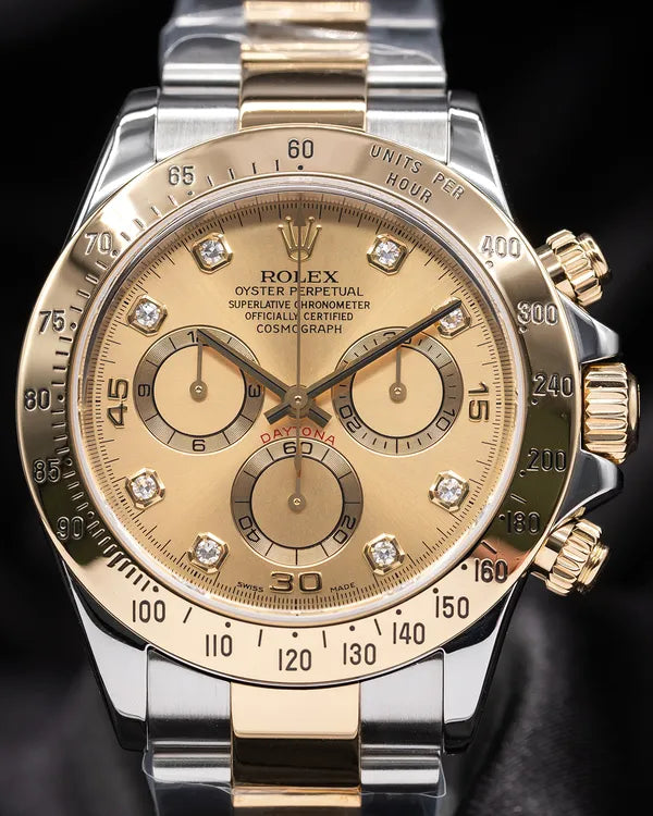 Rolex Cosmograph Daytona 40MM Champagne Dial Two-Tone Oyster Bracelet (116523)