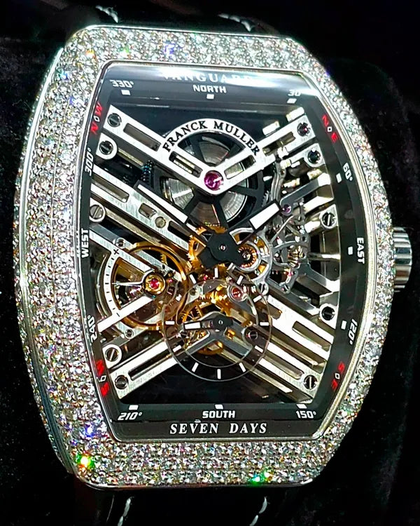 2022 Franck Muller Vanguard Skeleton 7 Days 45MM Skeleton Dial Leather Strap (V 45 S6 SQT D OG NR)