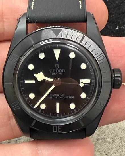 2025 Tudor Black Bay Ceramic 41MM Black Dial Leather Strap (79210CNU)