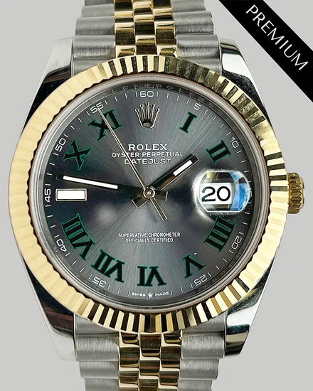2021 Rolex Datejust "Wimbledon" 41MM Slate Dial Two-Tone Jubilee Bracelet (126333)