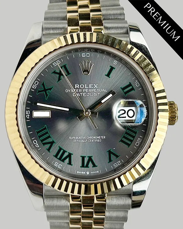 2021 Rolex Datejust "Wimbledon" 41MM Slate Dial Two-Tone Jubilee Bracelet (126333)