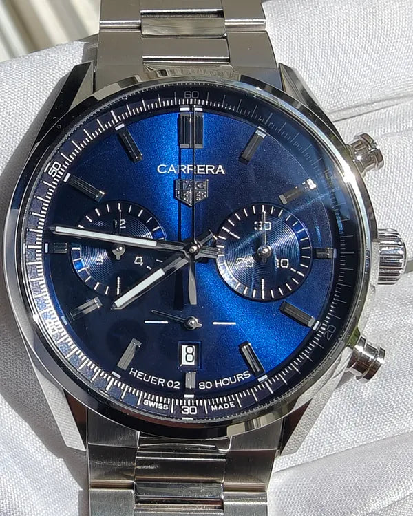 2025 Tag Heuer Carrera Chronograph 42MM Black Dial Steel Bracelet (CBN2011.BA0642)