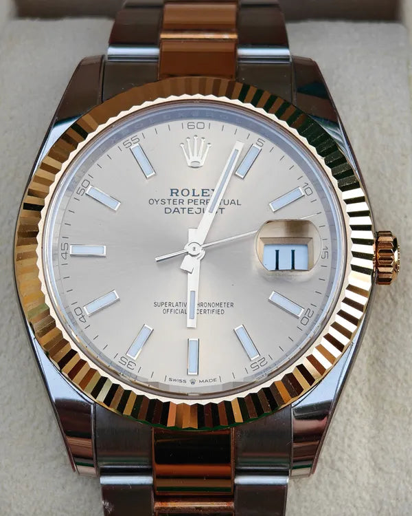 2021 Rolex Datejust 41MM Champagne Dial Two-Tone Oyster Bracelet (126333)
