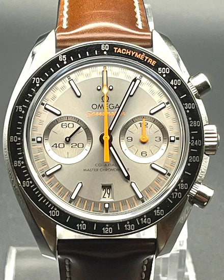 2022 Omega Speedmaster Racing 44.25MM Grey Dial Leather Strap (329.32.44.51.06.001)