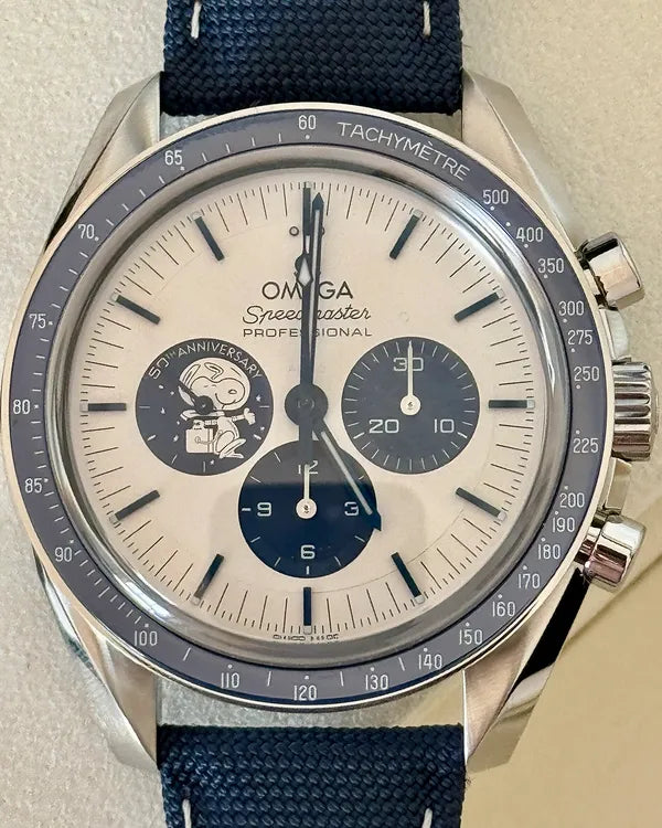 Omega Speedmaster Anniversary Series "Silver Snoopy Award" 42MM Silver Dial Textile Strap (310.32.42.50.02.001)