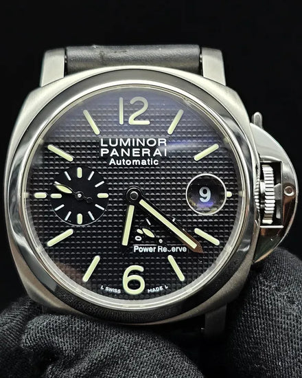 Panerai Luminor Power Reserve 40MM Black Dial Leather Strap (PAM00241)