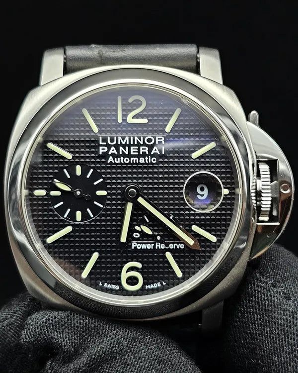 Panerai Luminor Power Reserve 40MM Black Dial Leather Strap (PAM00241)