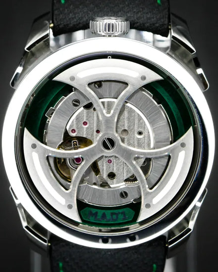 2023 MB&F MAD Edition 1 Green 42MM Skeleton Dial Leather Strap (M.A.D. 1)