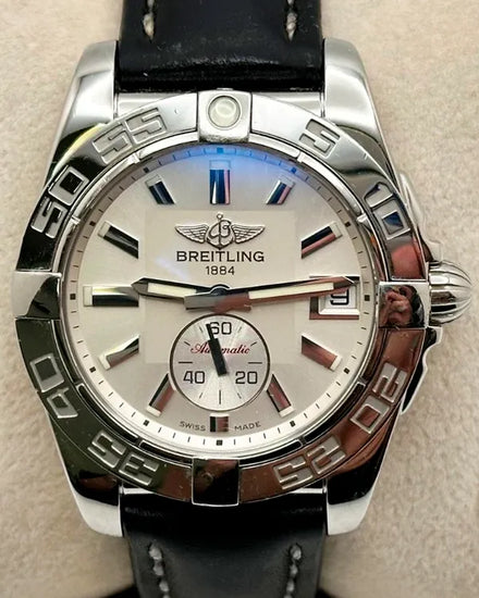 2013 Breitling Galactic 36MM Silver Dial Leather Strap (A37330)