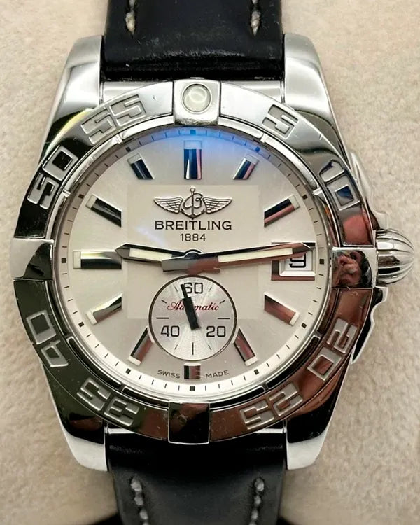 2013 Breitling Galactic 36MM Silver Dial Leather Strap (A37330)