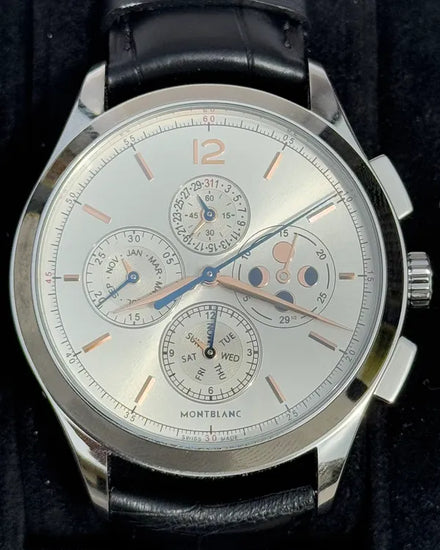 Montblanc Heritage Chronométrie Annual Calendar 42MM Silver Dial Leather Strap (114875)