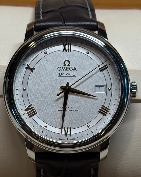 2020 Omega De Ville Prestige 39.5MM Silver Dial Leather Strap (424.13.40.20.02.005)
