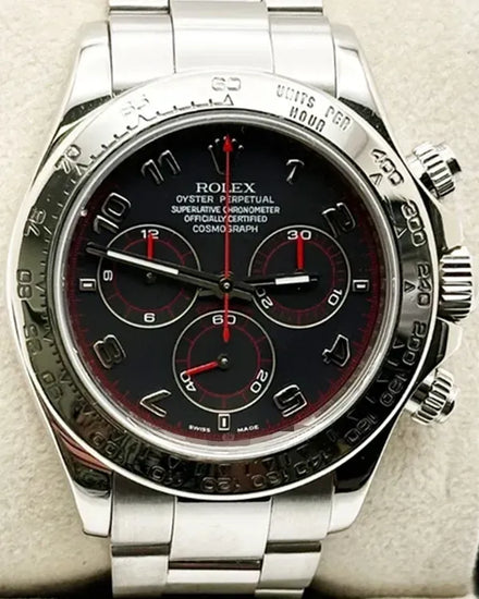 2006 Rolex Cosmograph Daytona 40MM Black Dial White Gold Oyster Bracelet (116509)