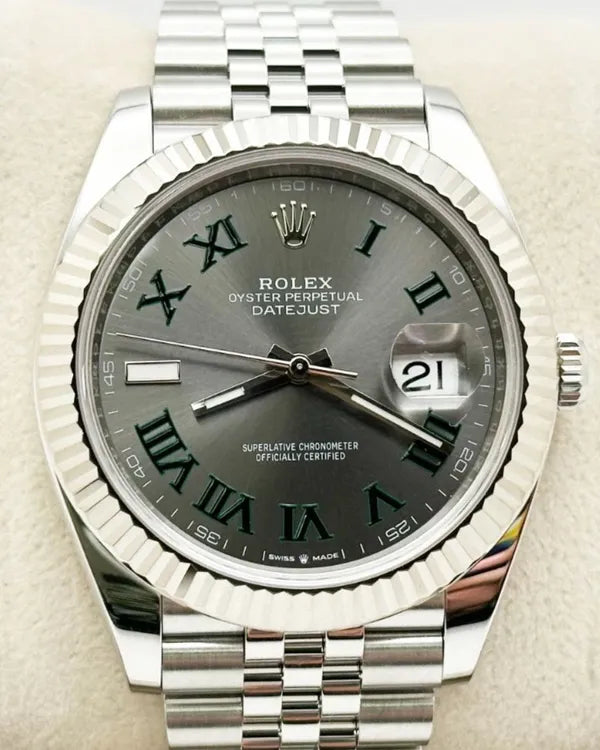 2025 Rolex Datejust "Wimbledon" 41MM Slate Dial Jubilee Bracelet (126334)