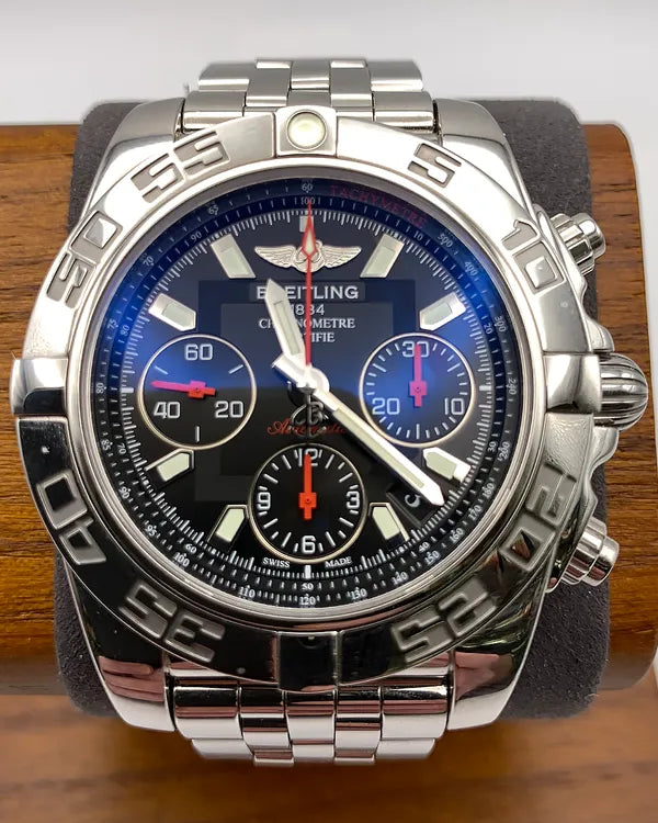 Breitling Chronomat L.E. 41MM Black Dial Steel Bracelet (AB0141)