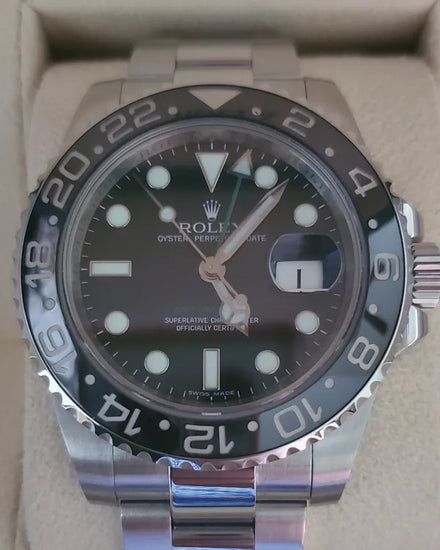 2008 Rolex GMT-Master II 40MM Black Dial Oyster Bracelet (116710LN)