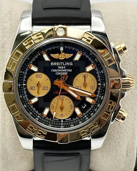2013 Breitling Chronomat 41MM Black Dial Rubber Strap (CB0140)
