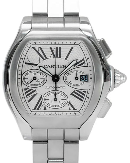 Cartier Roadster XL 44MM Silver Dial Steel Bracelet (W6206019)
