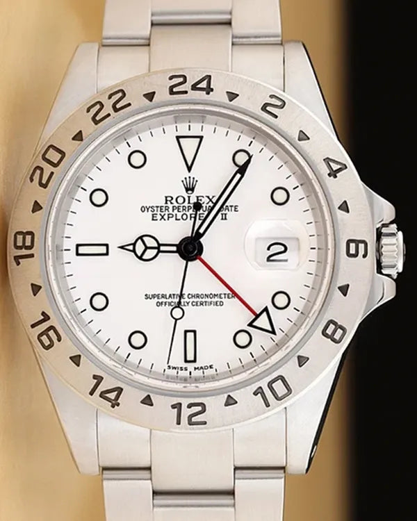 2002 Rolex Explorer II "Polar" 40MM White Dial Oyster Bracelet (16570)