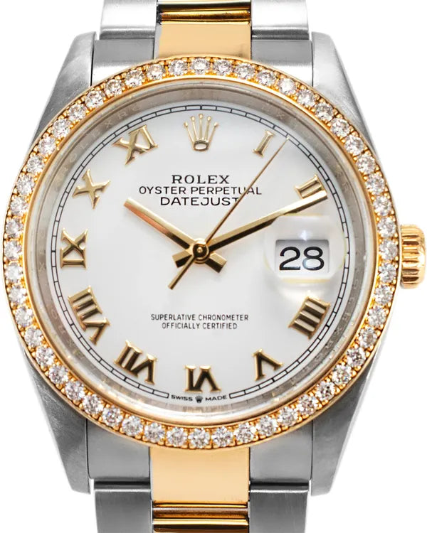 2019 Rolex Datejust 36MM White Dial Two-Tone Oyster Bracelet (126283RBR)