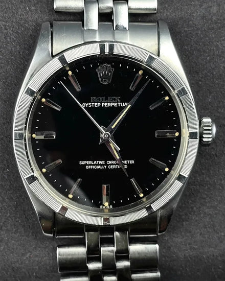 No Reserve - 1963 Rolex Oyster Perpetual 34MM Black Dial Jubilee Bracelet (1007)