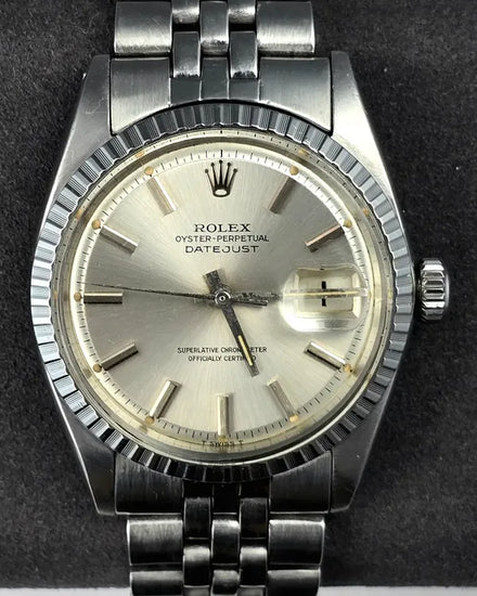 No Reserve - 1966 Rolex Datejust 36MM "Pie Pan" Silver Dial Jubilee Bracelet (1603)