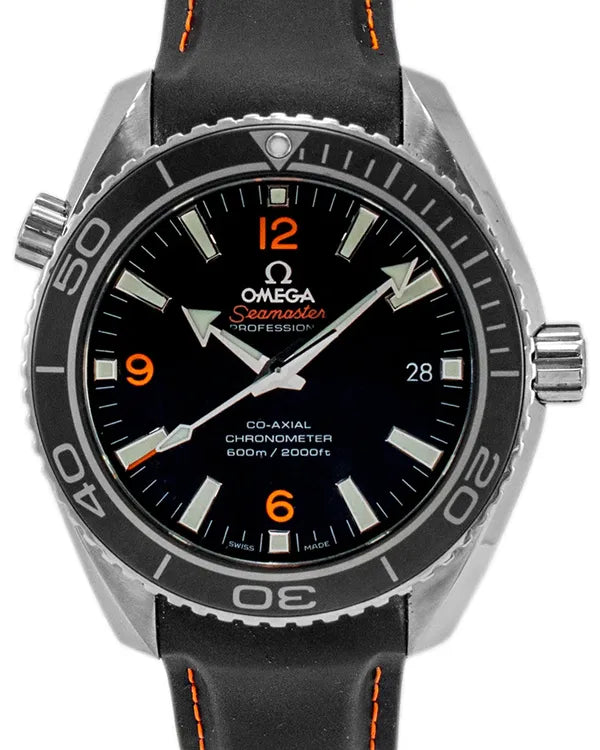 (HOLD)2015 Omega Seamaster  Planet Ocean 600M 42MM Black Dial Rubber Strap (232.32.42.21.01.005)