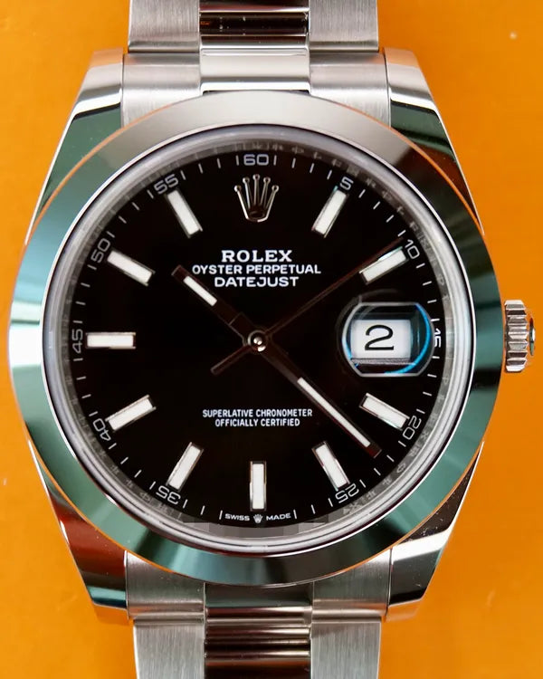 (SR) 2025 Rolex Datejust 41MM Black Dial Oyster Bracelet (126300)