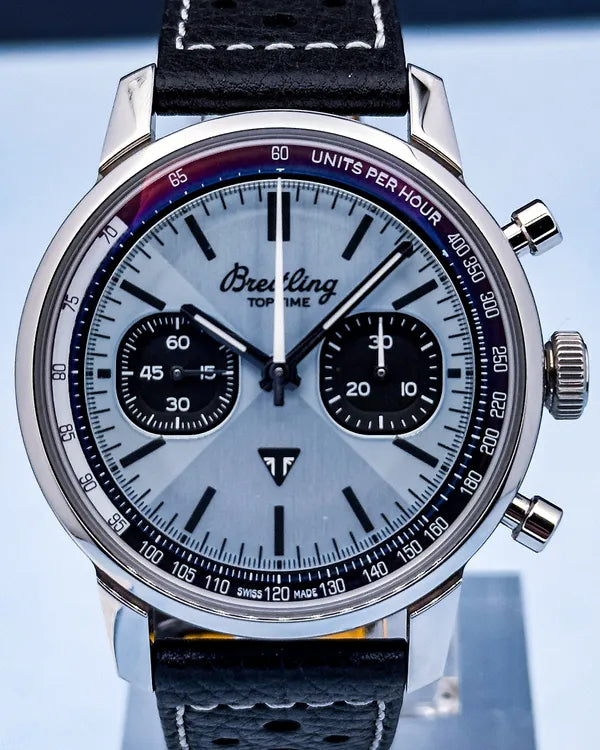 2024 Breitling Top Time "Triumph" 41MM Ice Blue Dial Leather Strap (A23311121C1X1)