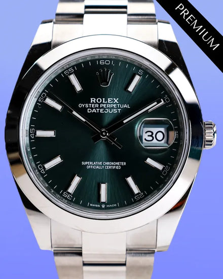 2025 Rolex Datejust 41MM Green Dial Oyster Bracelet (126300)