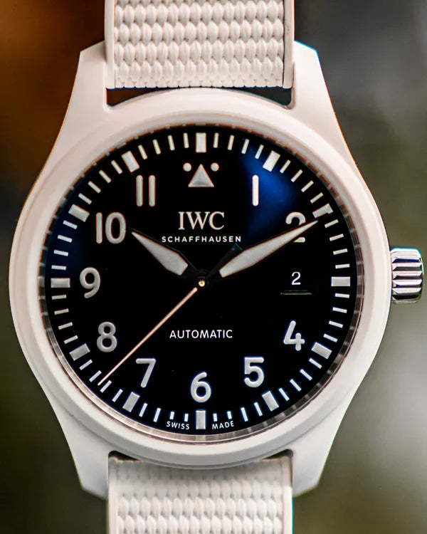 2025 IWC Schaffhausen Pilot Top Gun "Lake Tahoe" 41MM Black Dial Textile Strap (IW328104)