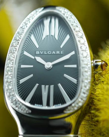 2021 Bvlgari Serpenti Tubogas 35MM Quartz Black Dial Steel Bracelet (102824)