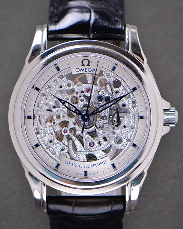 2001 Omega Specialities CK Skeleton L. E. 37.5MM Skeleton Dial Leather Strap (5942.30.31)