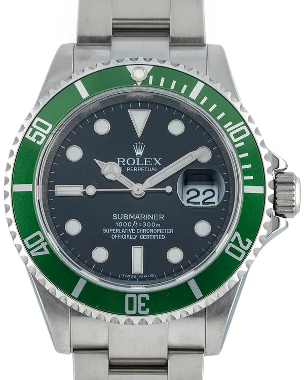 2010 Rolex Submariner Date "Kermit" 40MM Black Dial Oyster Bracelet (16610LV)