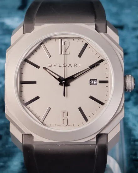 2019 Bvlgari Solotempo 41MM Grey Dial Rubber Strap (102858)