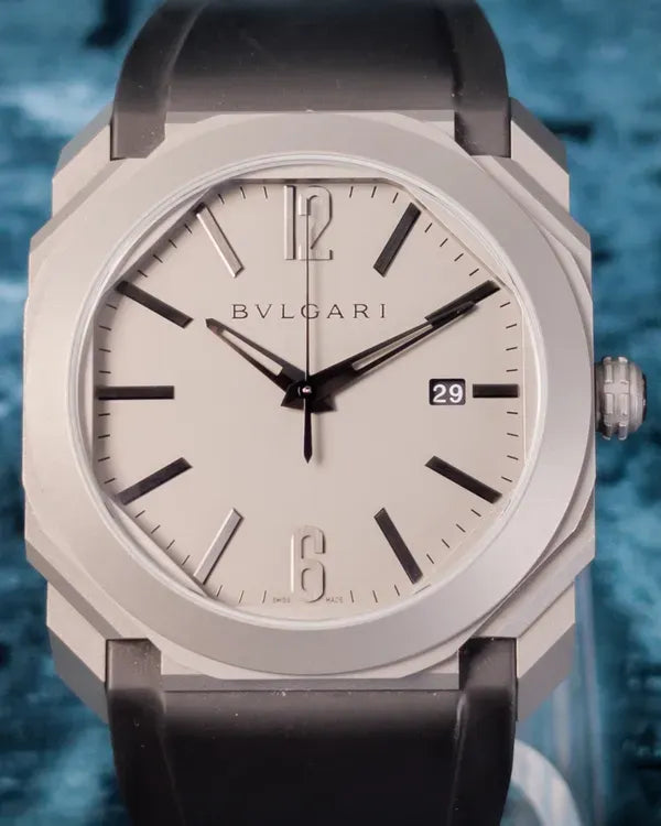 2019 Bvlgari Solotempo 41MM Grey Dial Rubber Strap (102858)