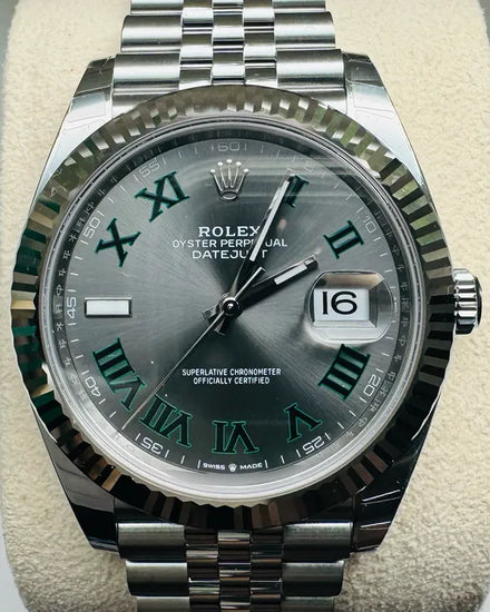 2024 Rolex Datejust "Wimbledon" 41MM Slate Dial Jubilee Bracelet (126334)
