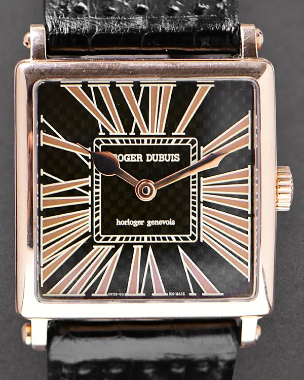 Roger Dubuis Golden Square 40MM Carbon Fiber Dial Leather Strap (G40575K9)