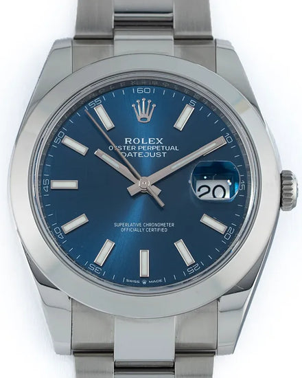 2022 Rolex Datejust 41MM Blue Dial Oyster Bracelet (126300)