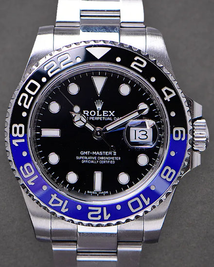 2016 Rolex GMT-Master II "Batman" 40MM Black Dial Oyster Bracelet (116710BLNR)