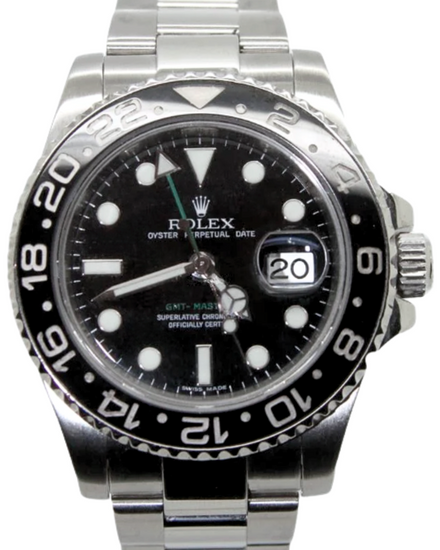 2008 Rolex GMT-Master II 40MM Black Dial Oyster Bracelet (116710LN)