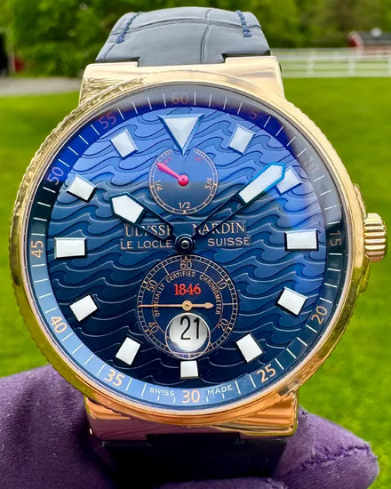 2005 Ulysse Nardin Marine L.E. 41MM Blue Dial Leather Strap (266-68)