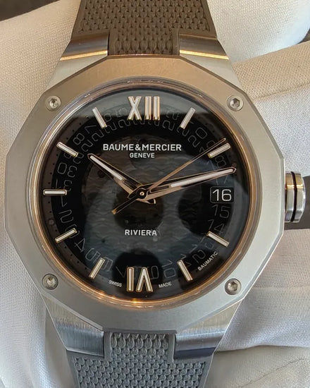 2025 Baume & Mercier Riviera 39MM Grey Dial Rubber Strap (M0A10720)