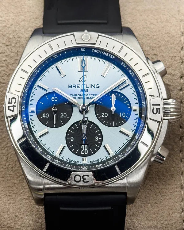 2022 Breitling Chronomat B01 42MM Blue Dial Rubber Strap (PB0134101C1S1)