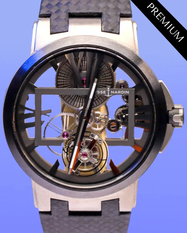2019 Ulysse Nardin Executive Skeleton Tourbillon 45MM Skeleton Dial Leather Strap (1713-139)