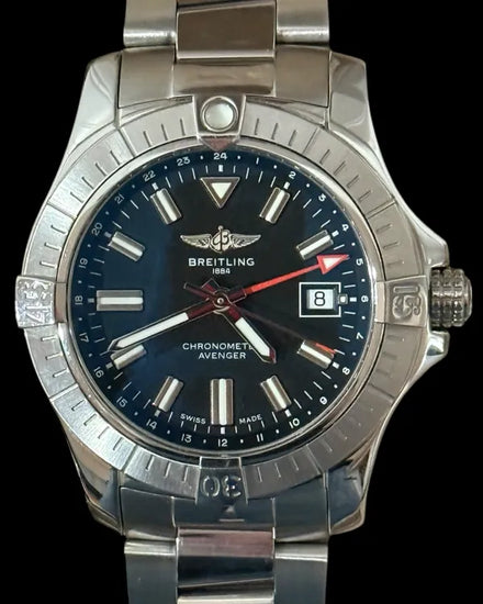 2021 Breitling Avenger GMT 43MM Black Dial Steel Bracelet (A32397101B1A1)