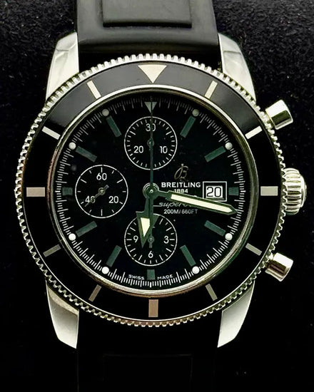 Breitling Superocean Heritage Chronograph S.E. 46MM Black Dial Rubber Strap (A13320)